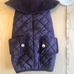 Small Dog Puffer Vest with Corduroy collar